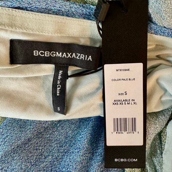 BCBGMAXAZRIA Women's One Shoulder Multi Color Gown Dress size Small Prom Formal - Picture 12 of 16